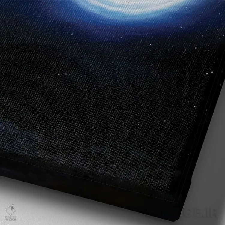 تابلو افق رویداد میانستارهای اثر نیکیتا آباکوموف - نمای نزدیک بافت بوم