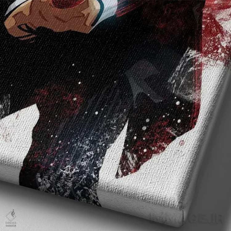 تابلو صورت زخمی (فیلم) اثر نیکیتا آباکوموف - نمای نزدیک بافت بوم