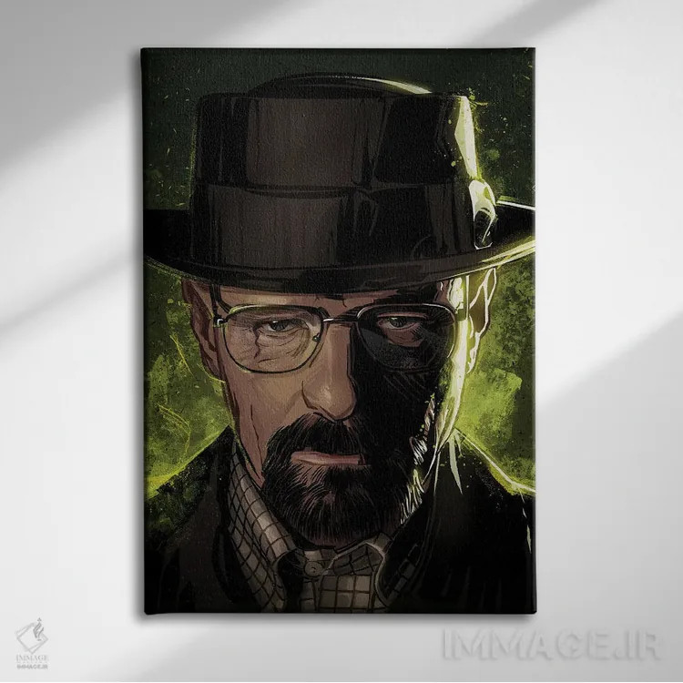 تابلو والتر (برکینگ بد) اثر نیکیتا آباکوموف - نمای روبهرو روی دیوار