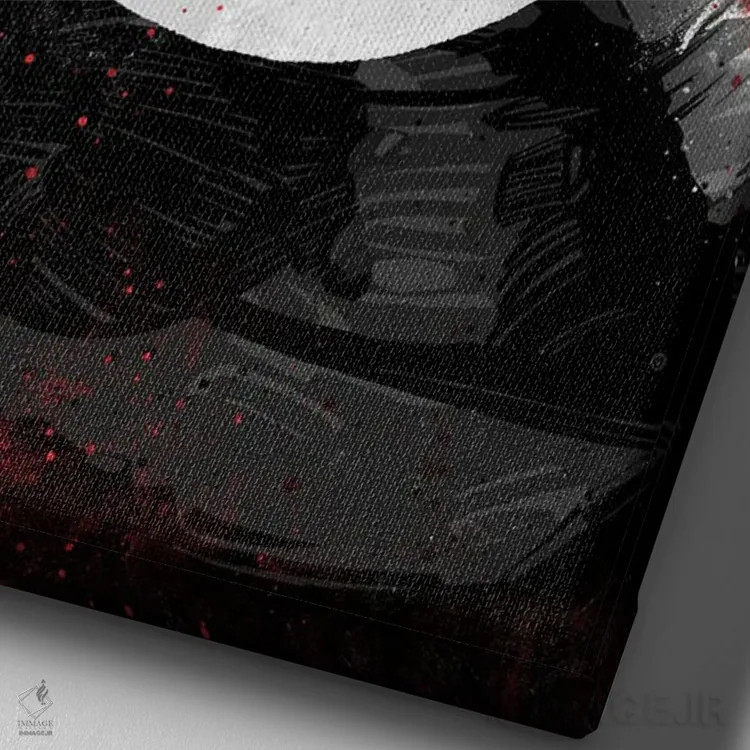 تابلو جیمز باند ۰۰۷ اثر نیکیتا آباکوموف - نمای نزدیک بافت بوم