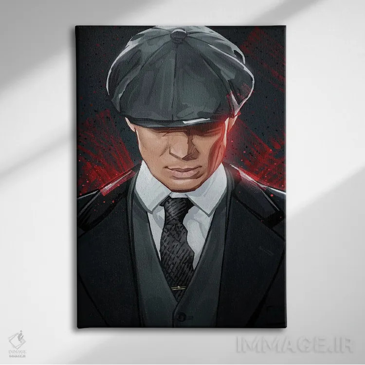 تابلو تامی شلبی (پیکی بلایندرز) اثر نیکیتا آباکوموف - نمای روبهرو روی دیوار