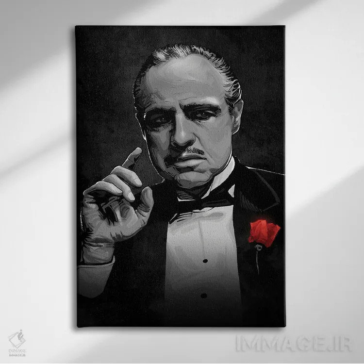 تابلو پدرخوانده (فیلم) اثر نیکیتا آباکوموف - نمای روبهرو روی دیوار