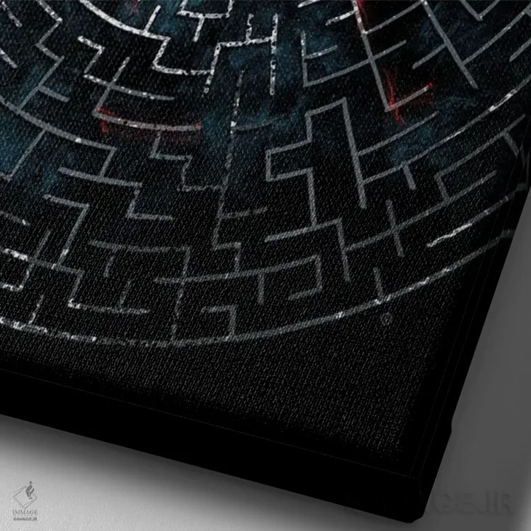 تابلو هزارتوی تلقین اثر نیکیتا آباکوموف - نمای نزدیک بافت بوم