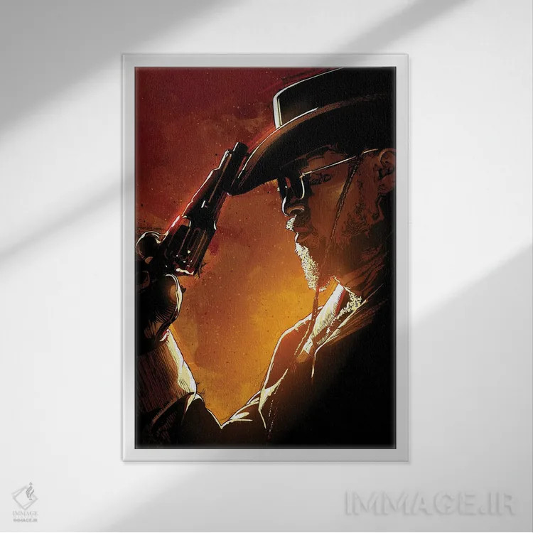 تابلو جانگوی زنجیرگسسته (فیلم) اثر نیکیتا آباکوموف - نمای قابدار سفید