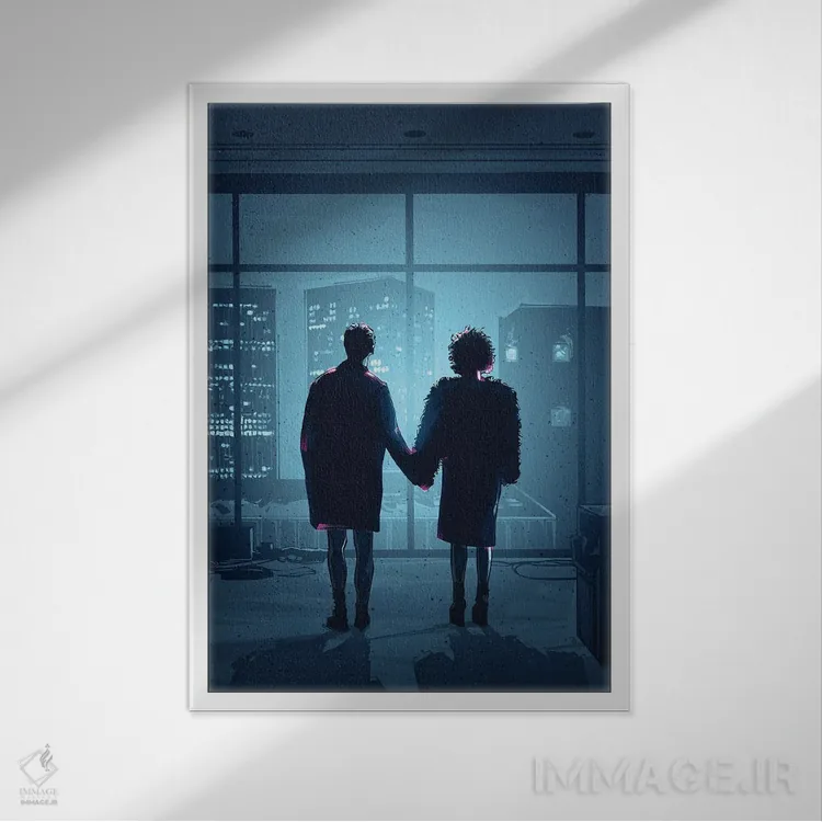 تابلو ذهنم کجاست ۱ اثر نیکیتا آباکوموف - نمای قابدار سفید