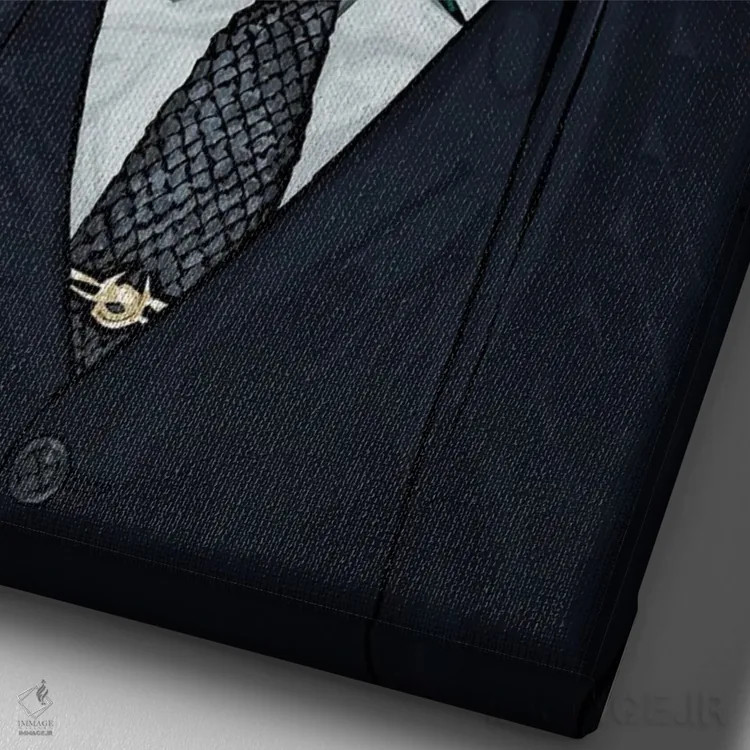 تابلو توماس شلبی (پیکی بلایندرز) اثر نیکیتا آباکوموف - نمای نزدیک بافت بوم