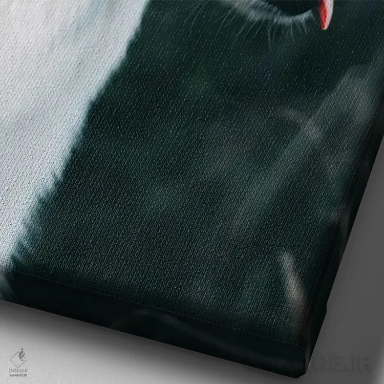 تابلو سگ برفی اثر نیکیتا آباکوموف - نمای نزدیک بافت بوم