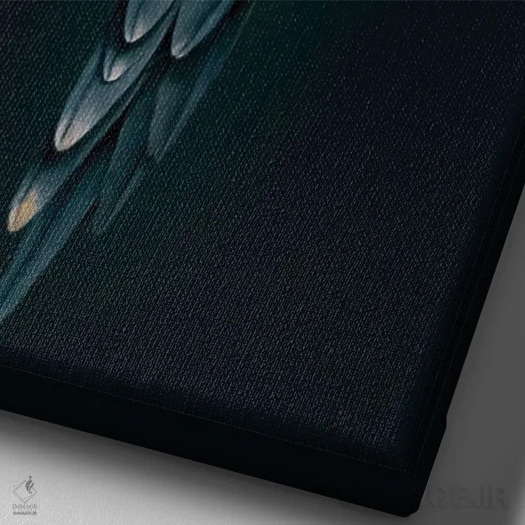 تابلو طوطی اثر نیکیتا آباکوموف - نمای نزدیک بافت بوم