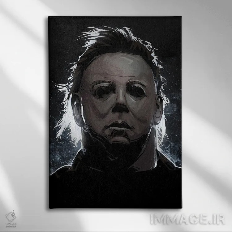 تابلو مایکل مایرز (هالووین) اثر نیکیتا آباکوموف - نمای روبهرو روی دیوار