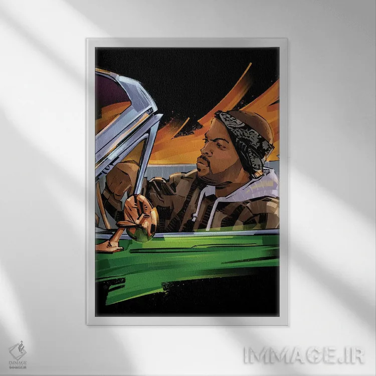 تابلو آیس کیوب ۳ اثر نیکیتا آباکوموف - نمای قابدار سفید