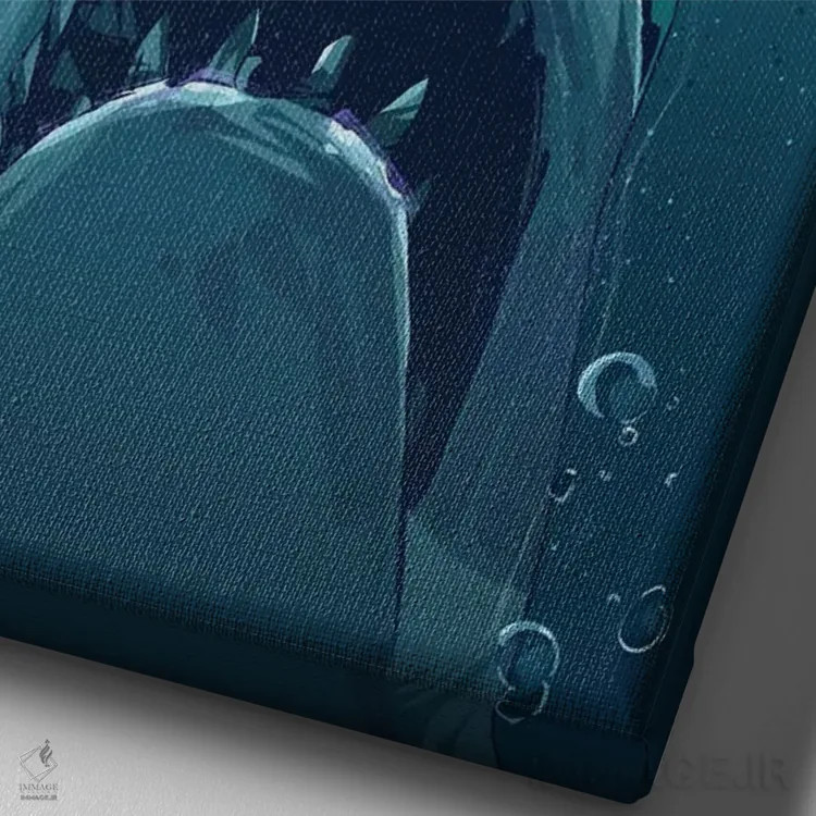 تابلو آروارهها (فیلم) اثر نیکیتا آباکوموف - نمای نزدیک بافت بوم