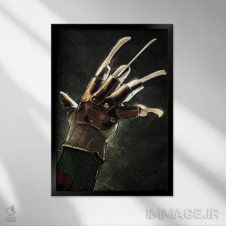 تابلو پنجههای فردی (فیلم ترسناک) اثر نیکیتا آباکوموف - نمای قابدار مشکی