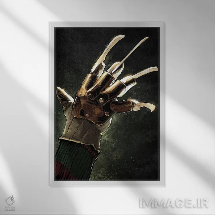 تابلو پنجههای فردی (فیلم ترسناک) اثر نیکیتا آباکوموف - نمای قابدار سفید