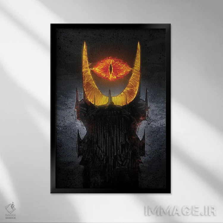 تابلو برج موردور (ارباب حلقهها) اثر نیکیتا آباکوموف - نمای قابدار مشکی