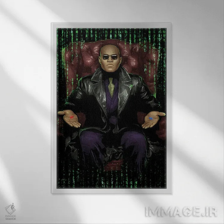 تابلو صندلی ماتریکس اثر نیکیتا آباکوموف - نمای قابدار سفید