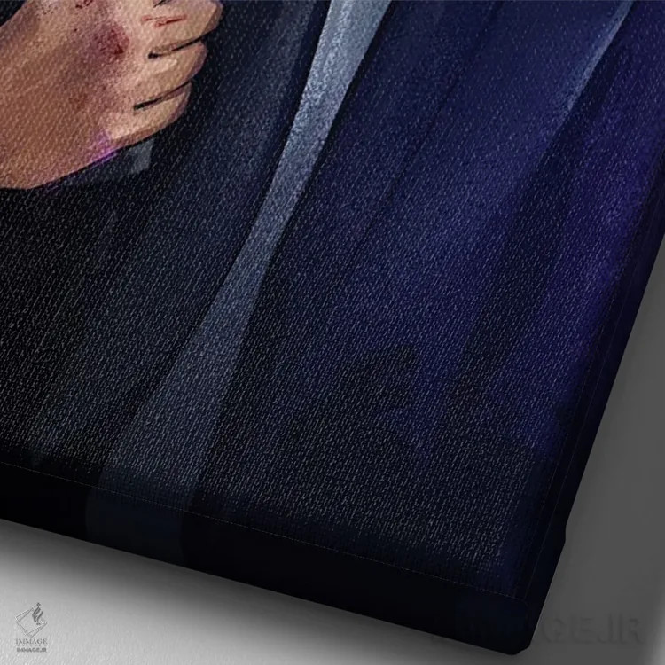 تابلو جان ویک پارابلوم اثر نیکیتا آباکوموف - نمای نزدیک بافت بوم