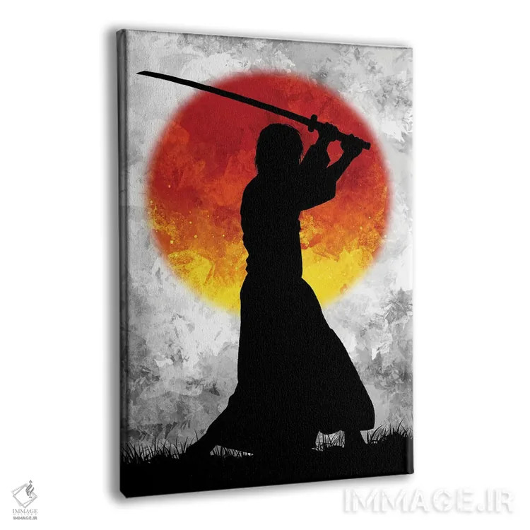 تابلو ماه سامورایی سفید اثر نیکیتا آباکوموف - نمای پرسپکتیو محصول