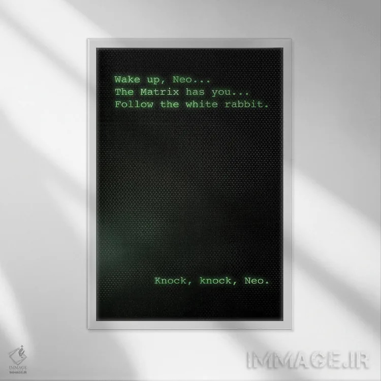 تابلو ماتریکس تو را در بر دارد اثر نیکیتا آباکوموف - نمای قابدار سفید