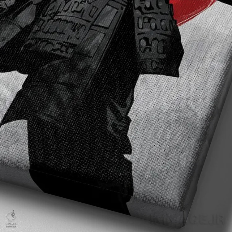 تابلو سامورایی ۲: بوشیدو اثر نیکیتا آباکوموف - نمای نزدیک بافت بوم