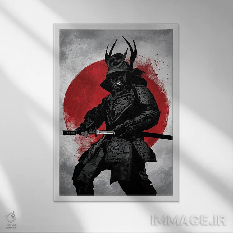 تابلو سامورایی ۲: بوشیدو اثر نیکیتا آباکوموف - نمای قابدار سفید