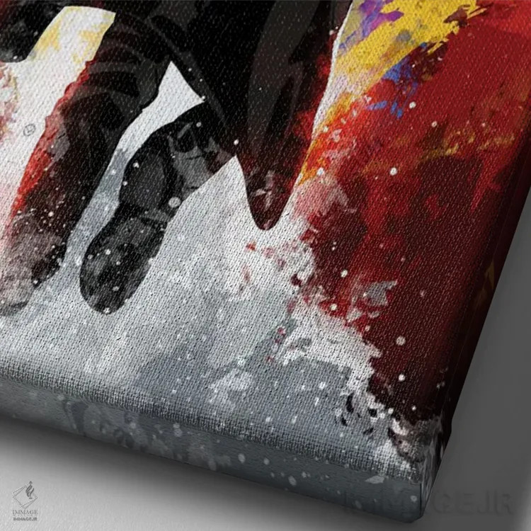 تابلو هشت نفرتانگیز (فیلم) اثر نیکیتا آباکوموف - نمای نزدیک بافت بوم