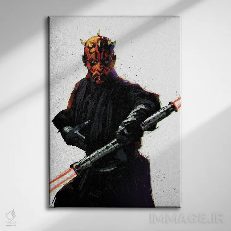 تابلو دارت ماول (جنگ ستارگان) اثر نیکیتا آباکوموف - نمای روبهرو روی دیوار