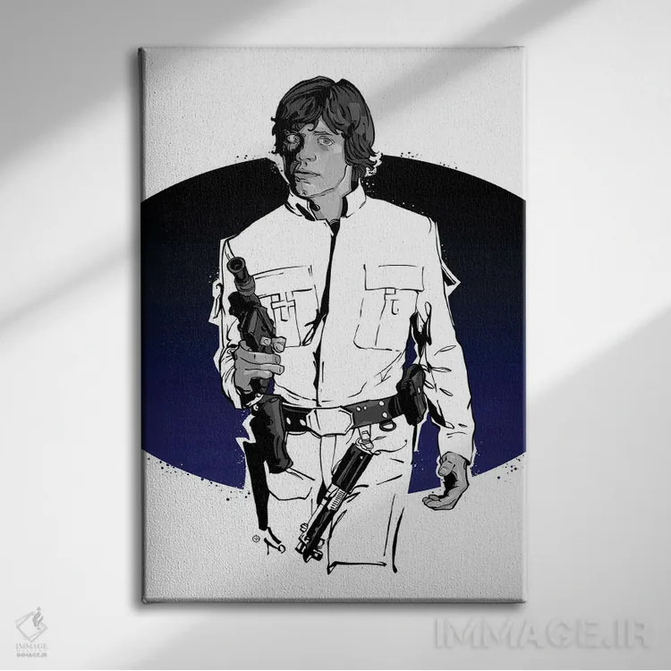 تابلو لوک اسکایواکر (جنگ ستارگان) اثر نیکیتا آباکوموف - نمای روبهرو روی دیوار