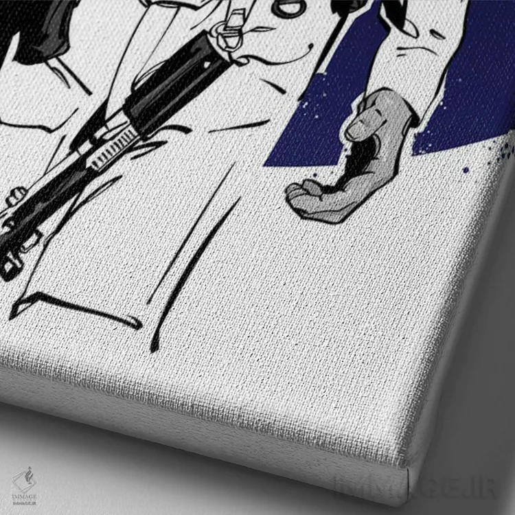 تابلو لوک اسکایواکر (جنگ ستارگان) اثر نیکیتا آباکوموف - نمای نزدیک بافت بوم