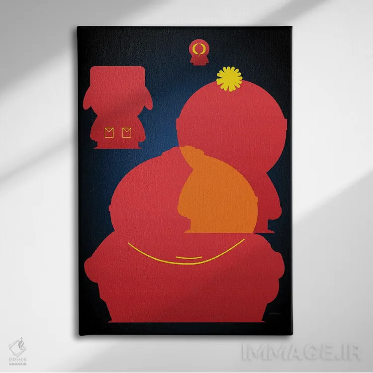 تابلو ساوت پارک (انیمیشن) اثر نیکیتا آباکوموف - نمای روبهرو روی دیوار