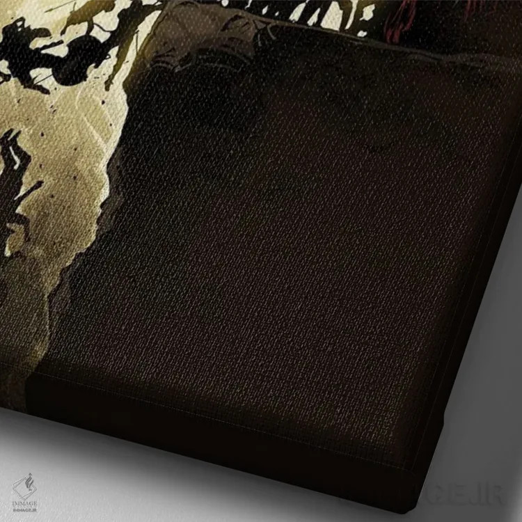 تابلو ۳۰۰ اسپارتا (فیلم) اثر نیکیتا آباکوموف - نمای نزدیک بافت بوم