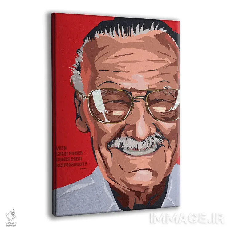 تابلو استان لی (کمیک مارول) اثر نیکیتا آباکوموف - نمای پرسپکتیو محصول