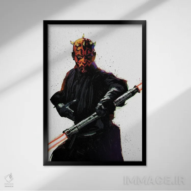 تابلو دارت ماول (جنگ ستارگان) اثر نیکیتا آباکوموف - نمای قابدار مشکی