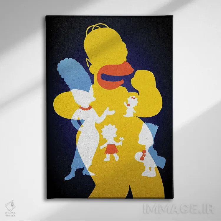 تابلو سیمپسونها (انیمیشن) اثر نیکیتا آباکوموف - نمای روبهرو روی دیوار