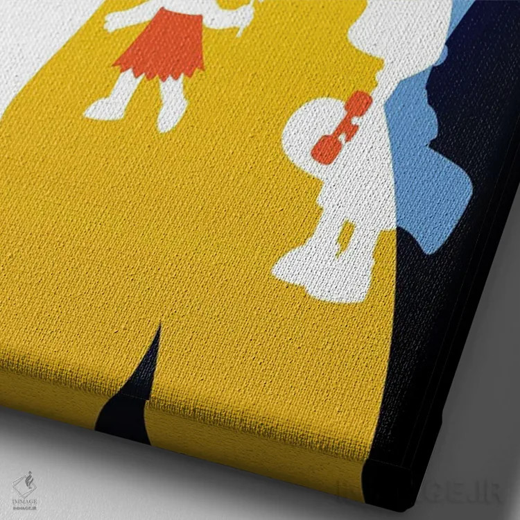 تابلو سیمپسونها (انیمیشن) اثر نیکیتا آباکوموف - نمای نزدیک بافت بوم