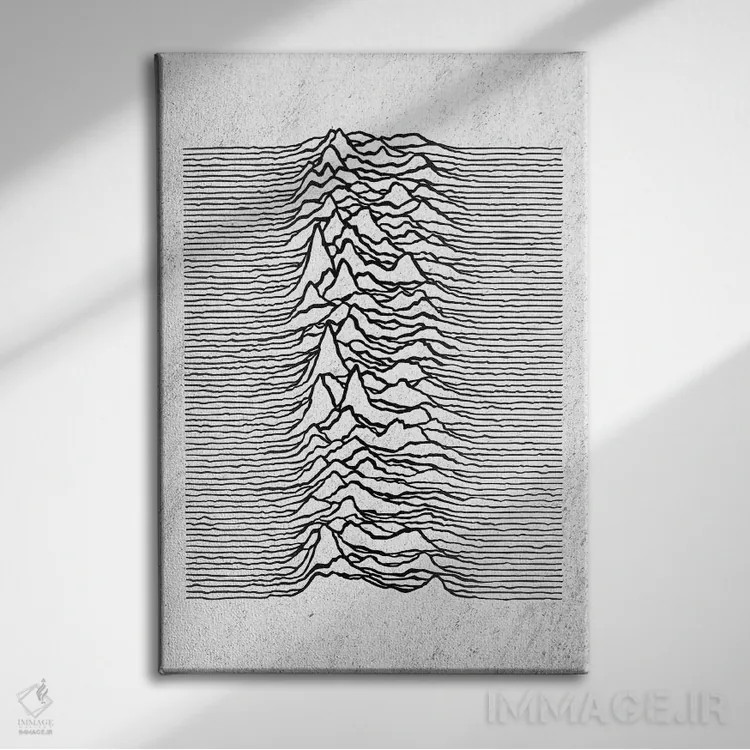 تابلو جوی دیویژن سفید اثر نیکیتا آباکوموف - نمای روبهرو روی دیوار