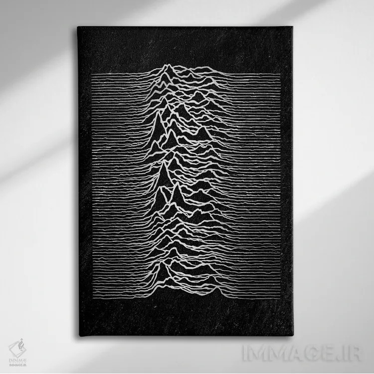 تابلو جوی دیویژن مشکی اثر نیکیتا آباکوموف - نمای روبهرو روی دیوار