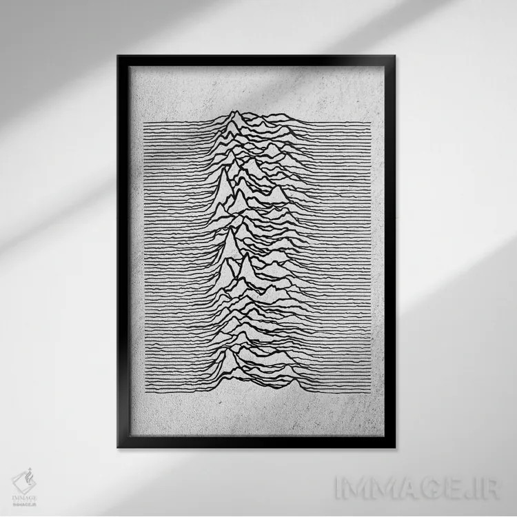 تابلو جوی دیویژن سفید اثر نیکیتا آباکوموف - نمای قابدار مشکی