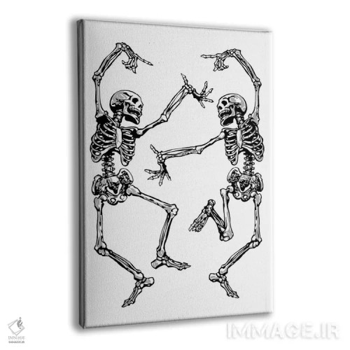 تابلو اسکلتهای رقصان سفید اثر نیکیتا آباکوموف - نمای پرسپکتیو محصول