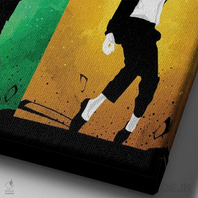 تابلو سیلوئتهای مایکل جکسون اثر نیکیتا آباکوموف - نمای نزدیک بافت بوم