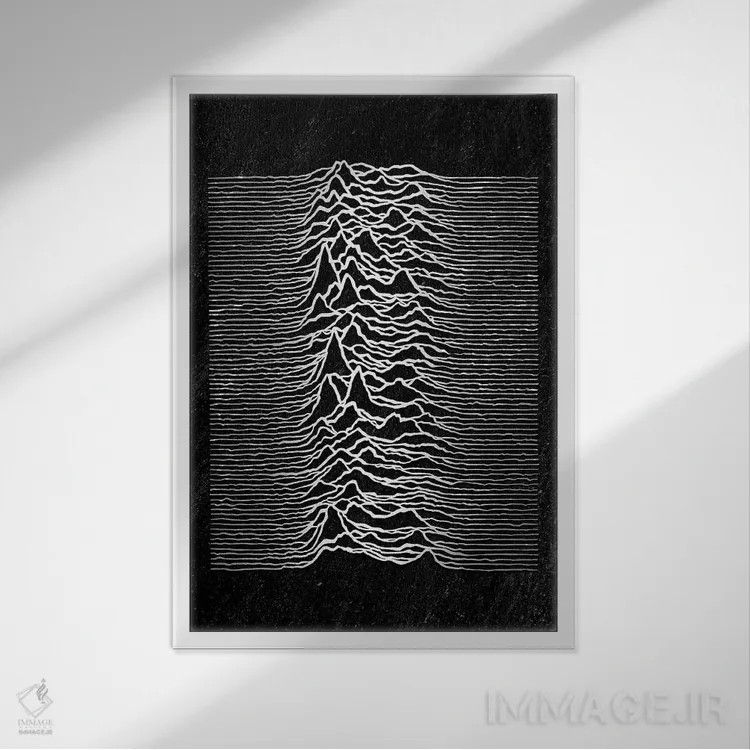 تابلو جوی دیویژن مشکی اثر نیکیتا آباکوموف - نمای قابدار سفید