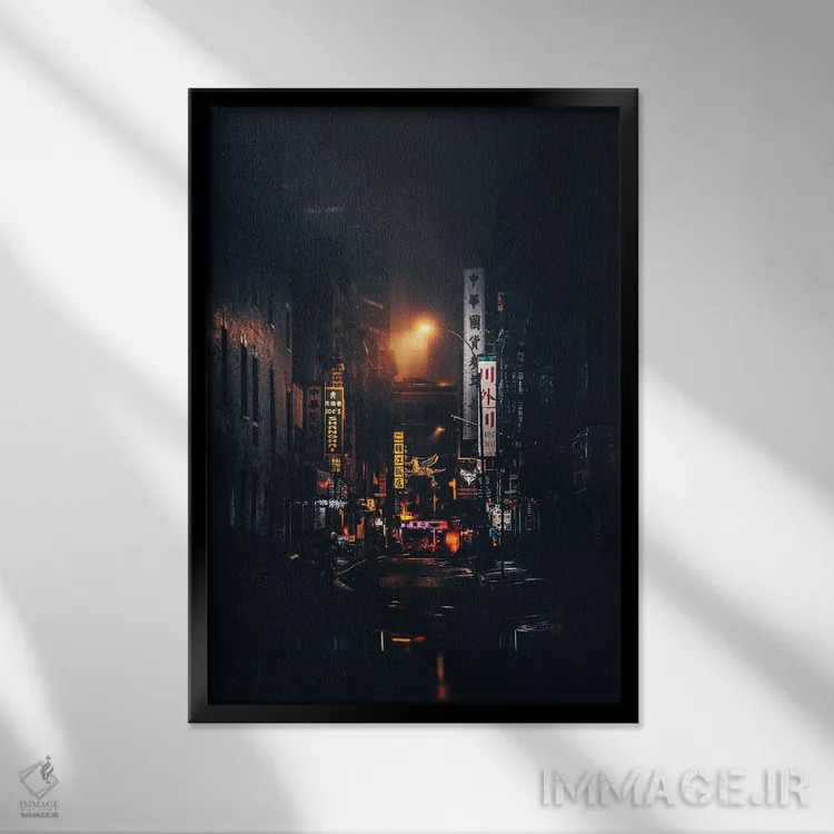 تابلو نیویورک XV (شماره) اثر نیکیتا آباکوموف - نمای قابدار مشکی