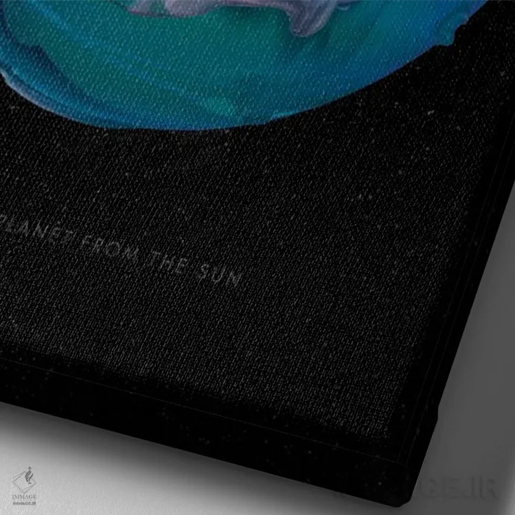 تابلو منظومه شمسی: اورانوس اثر نیکیتا آباکوموف - نمای نزدیک بافت بوم