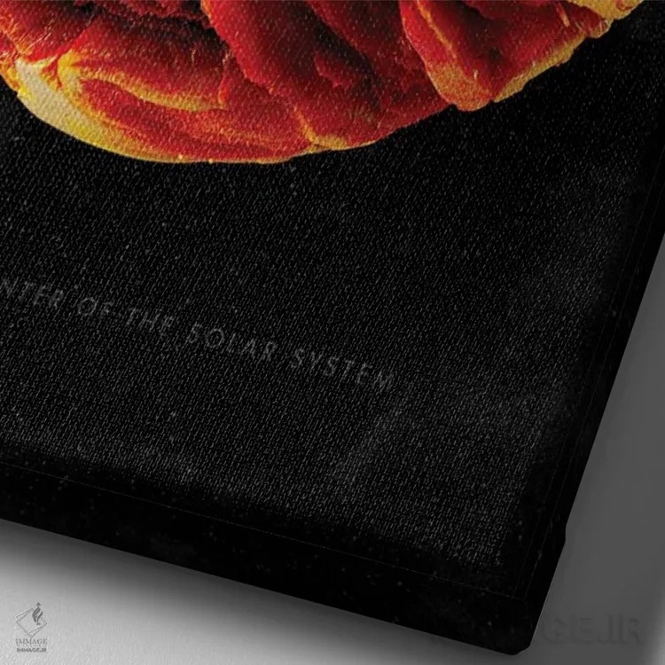 تابلو منظومه شمسی: خورشید اثر نیکیتا آباکوموف - نمای نزدیک بافت بوم