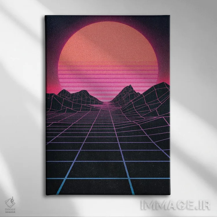 تابلو سینثویو آیندهگرایی رترو IV اثر نیکیتا آباکوموف - نمای روبهرو روی دیوار