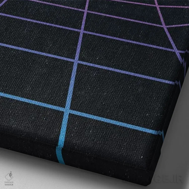 تابلو سینثویو آیندهگرایی رترو IV اثر نیکیتا آباکوموف - نمای نزدیک بافت بوم