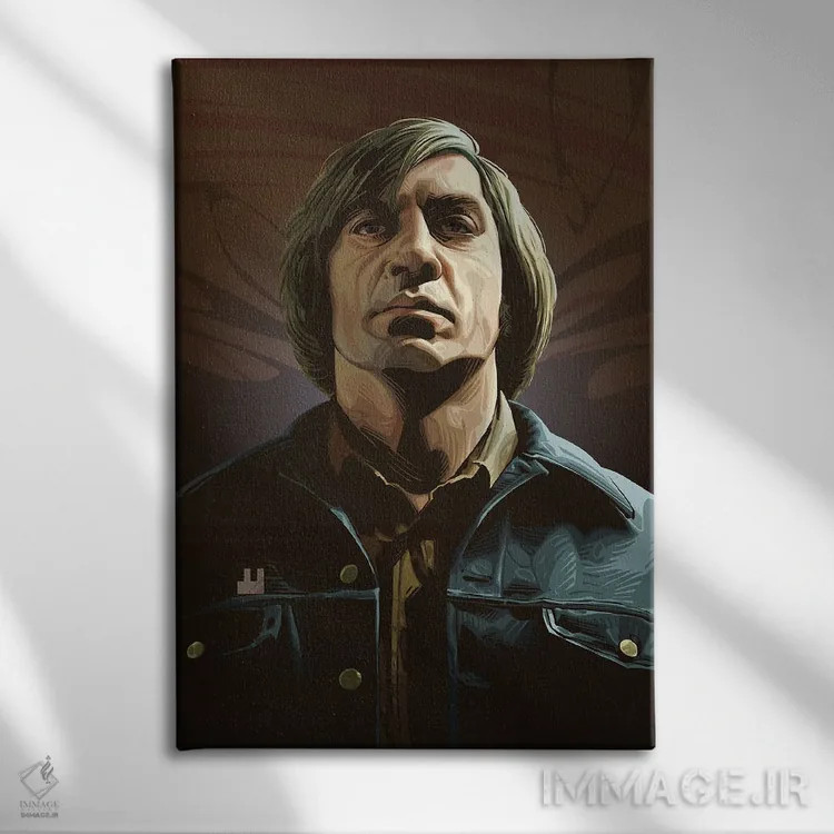 تابلو سرزمینی برای پیرمردها نیست (فیلم) اثر نیکیتا آباکوموف - نمای روبهرو روی دیوار