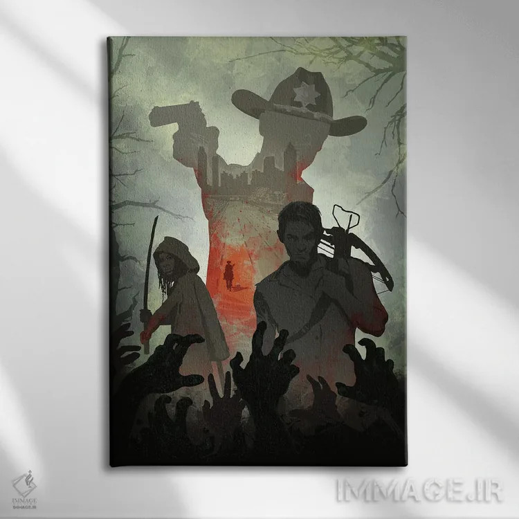 تابلو مردگان متحرک (سریال) اثر نیکیتا آباکوموف - نمای روبهرو روی دیوار