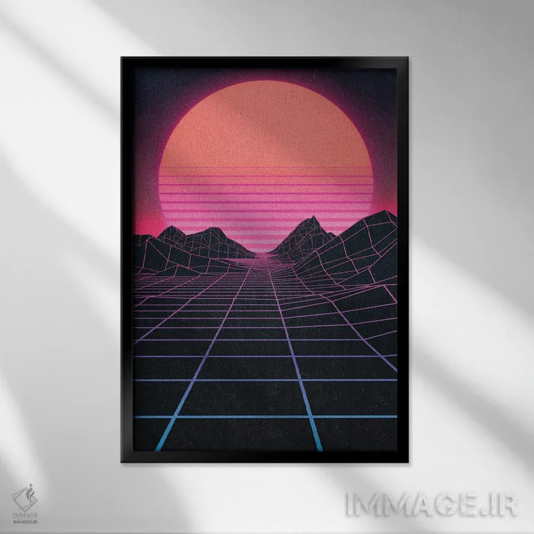 تابلو سینثویو آیندهگرایی رترو IV اثر نیکیتا آباکوموف - نمای قابدار مشکی