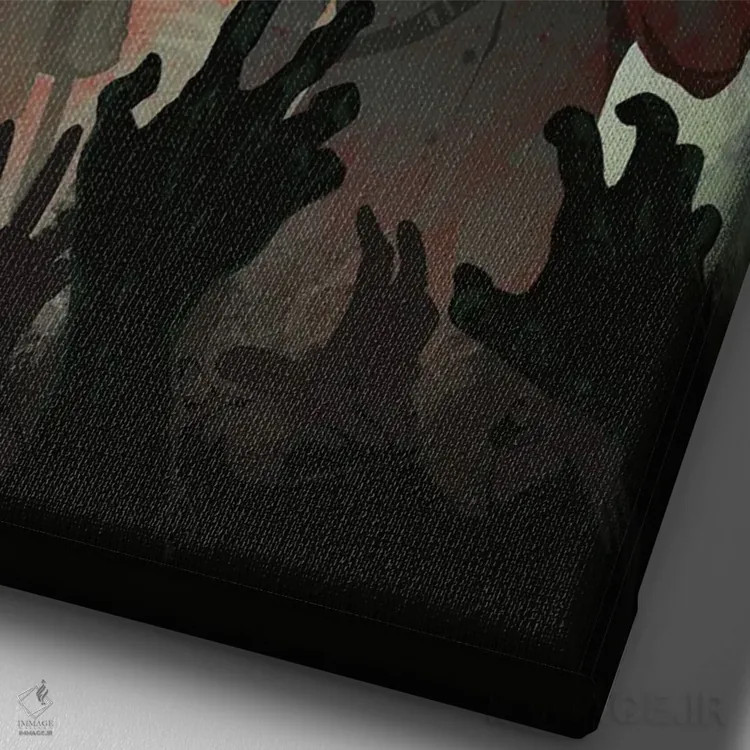 تابلو مردگان متحرک (سریال) اثر نیکیتا آباکوموف - نمای نزدیک بافت بوم