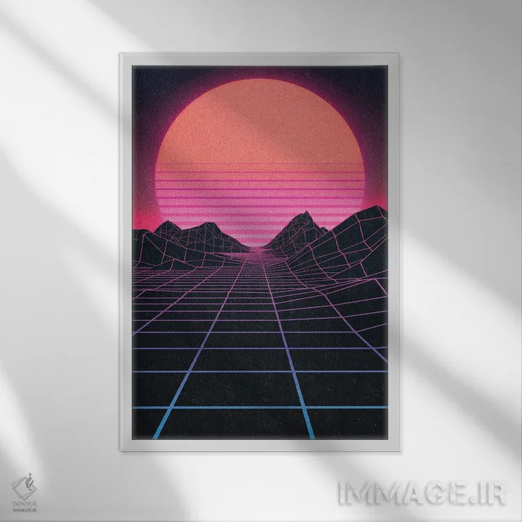 تابلو سینثویو آیندهگرایی رترو IV اثر نیکیتا آباکوموف - نمای قابدار سفید